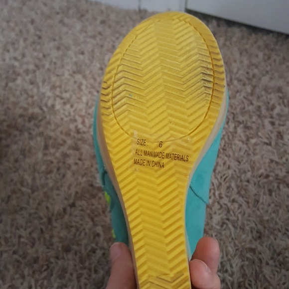 Qupid lime green and teal wedges - Picture 4 of 4
